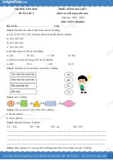 Đề khảo sát chất lượng đầu năm Toán 3 trường Tiểu học Hưng Lộc 2 năm học 2023 - 2024